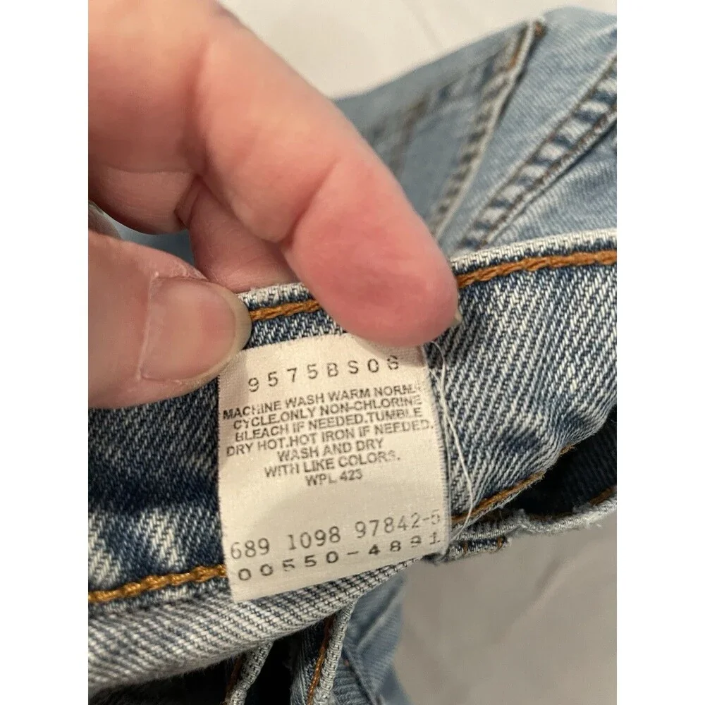Levi’s 550 Jeans Men Size 34x30 Blue Denim Light Wash Vintage Actual (34x29.5)